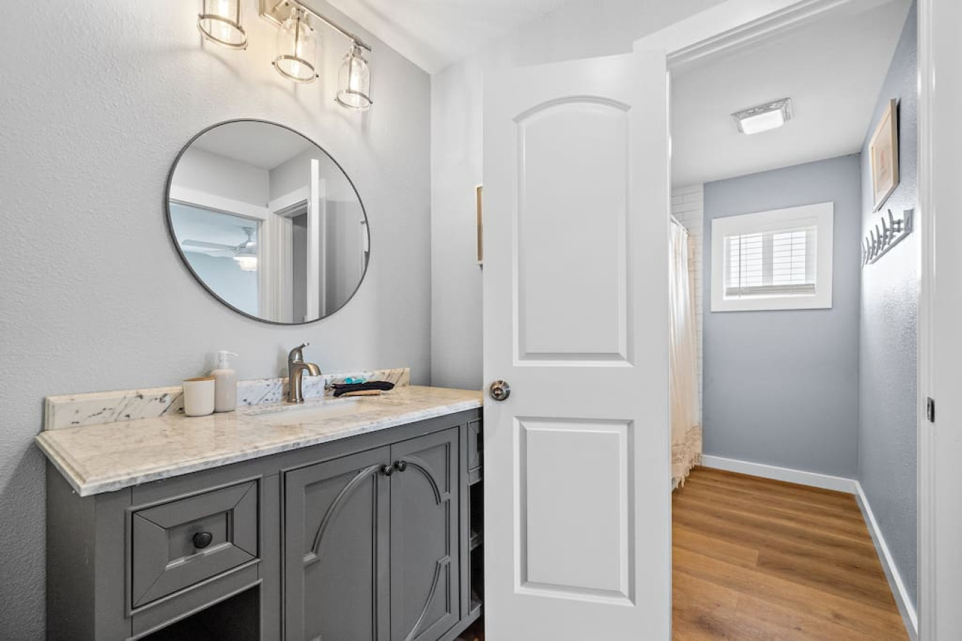This bathroom is shared by several bedrooms