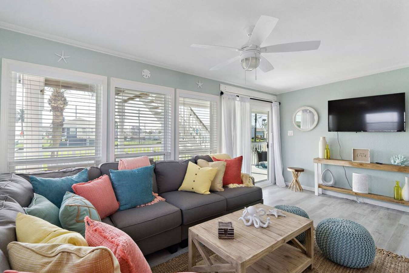Curl up with a good book in the inviting living room