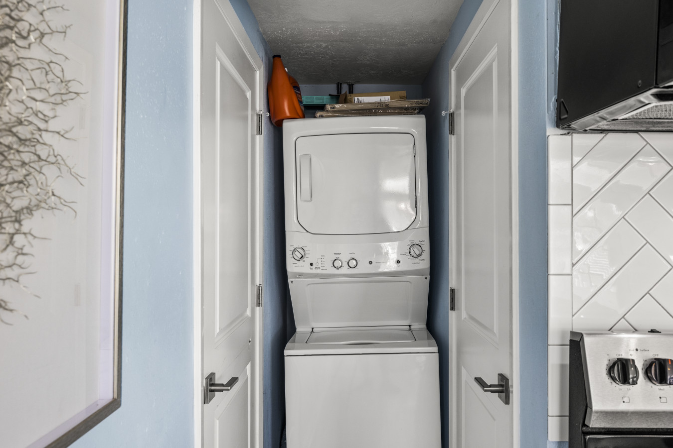 Keep things fresh with a private washer and dryer