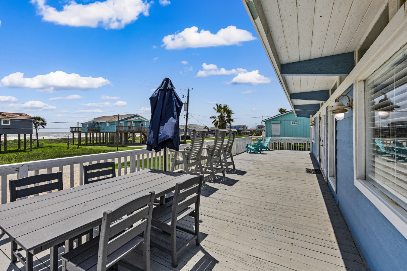 Enjoy fresh air and ocean breezes from the deck