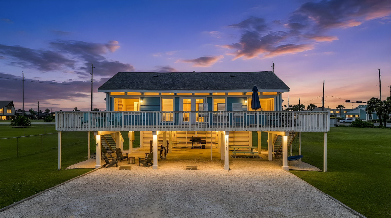 Relax and unwind as the sun sets over your beach retreat