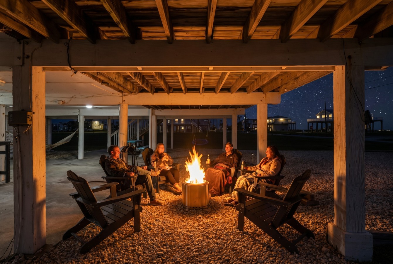 Gather around the fire pit for cozy evenings