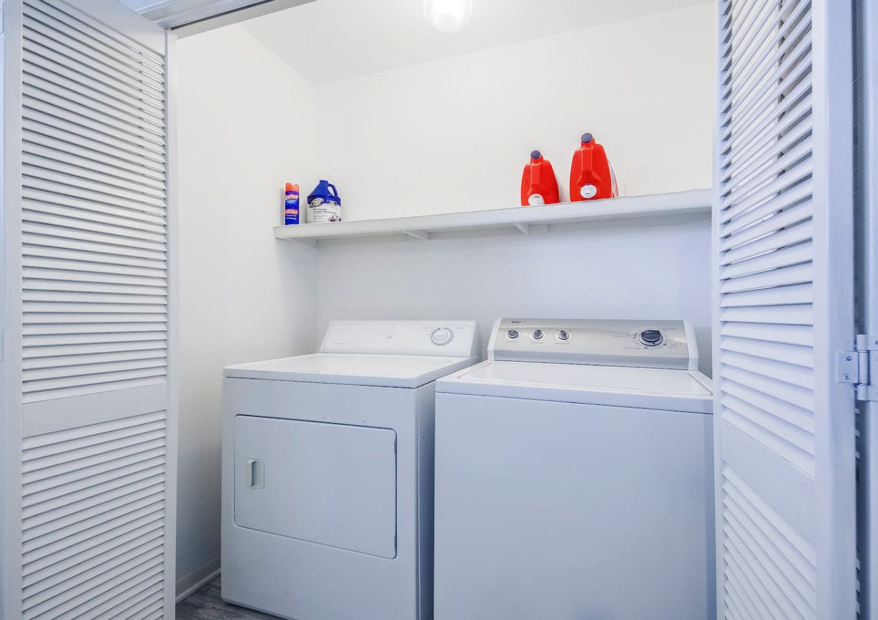 Convenient in-house laundry for a stress-free stay