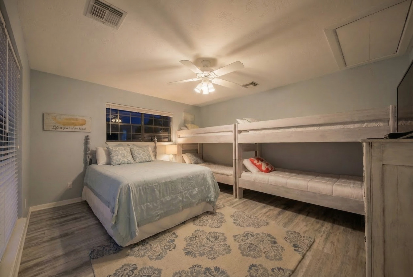 A relaxing retreat awaits in this comfy bedroom