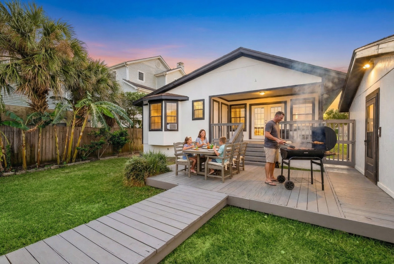 Enjoy laughter & games in this expansive yard