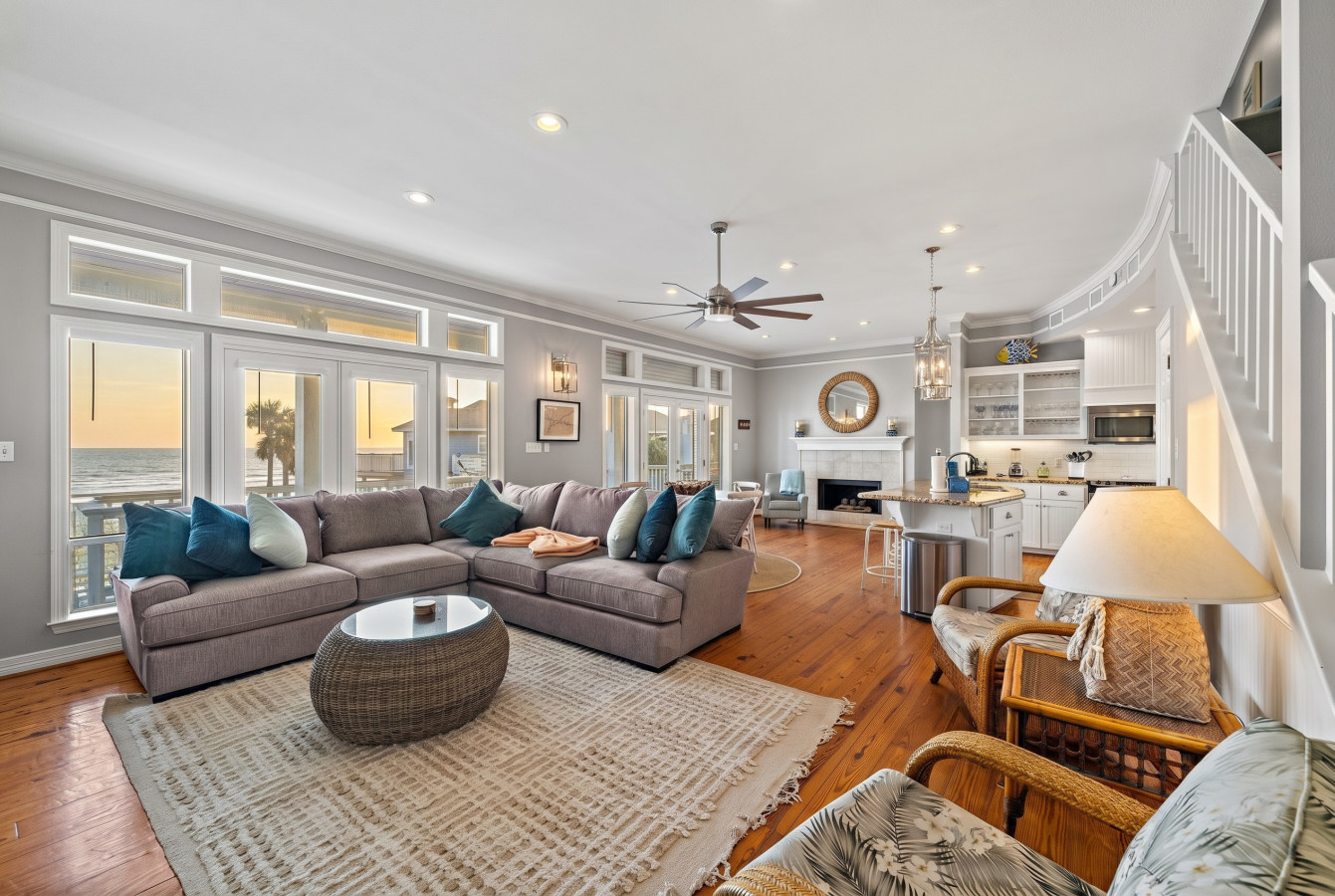 A living room that invites you to linger, relax, and enjoy