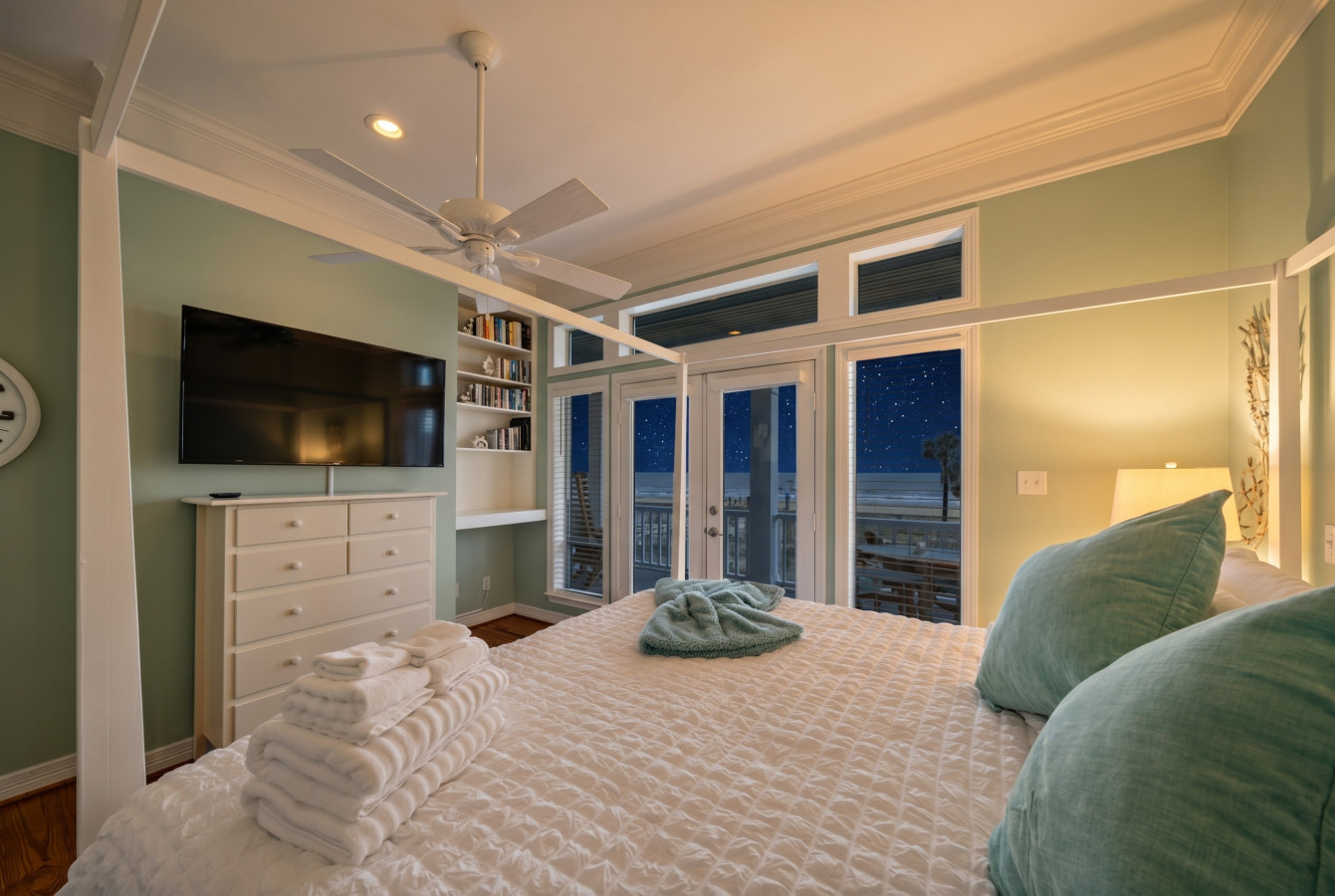 Experience the luxury of a restful night's sleep in our plush king-sized haven