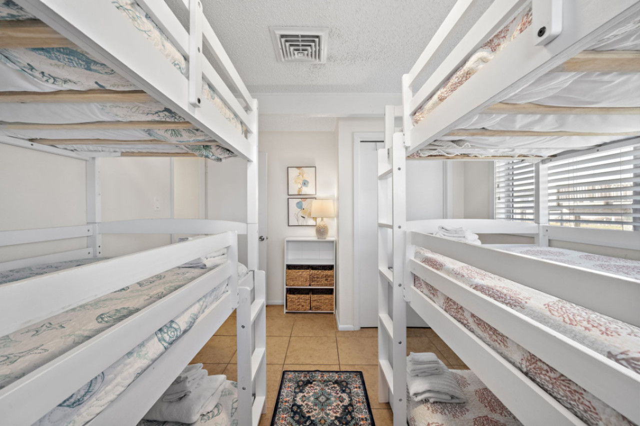 Urban chic with a touch of luxury with these single-sized triple bunk beds
