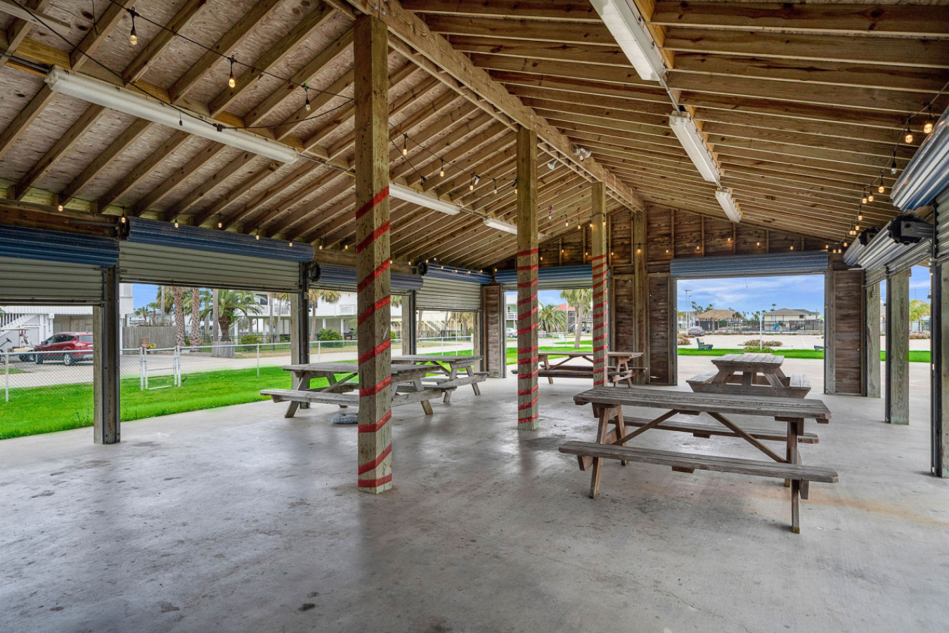 Additional tables and seating available at Jamaica Beach City Park!