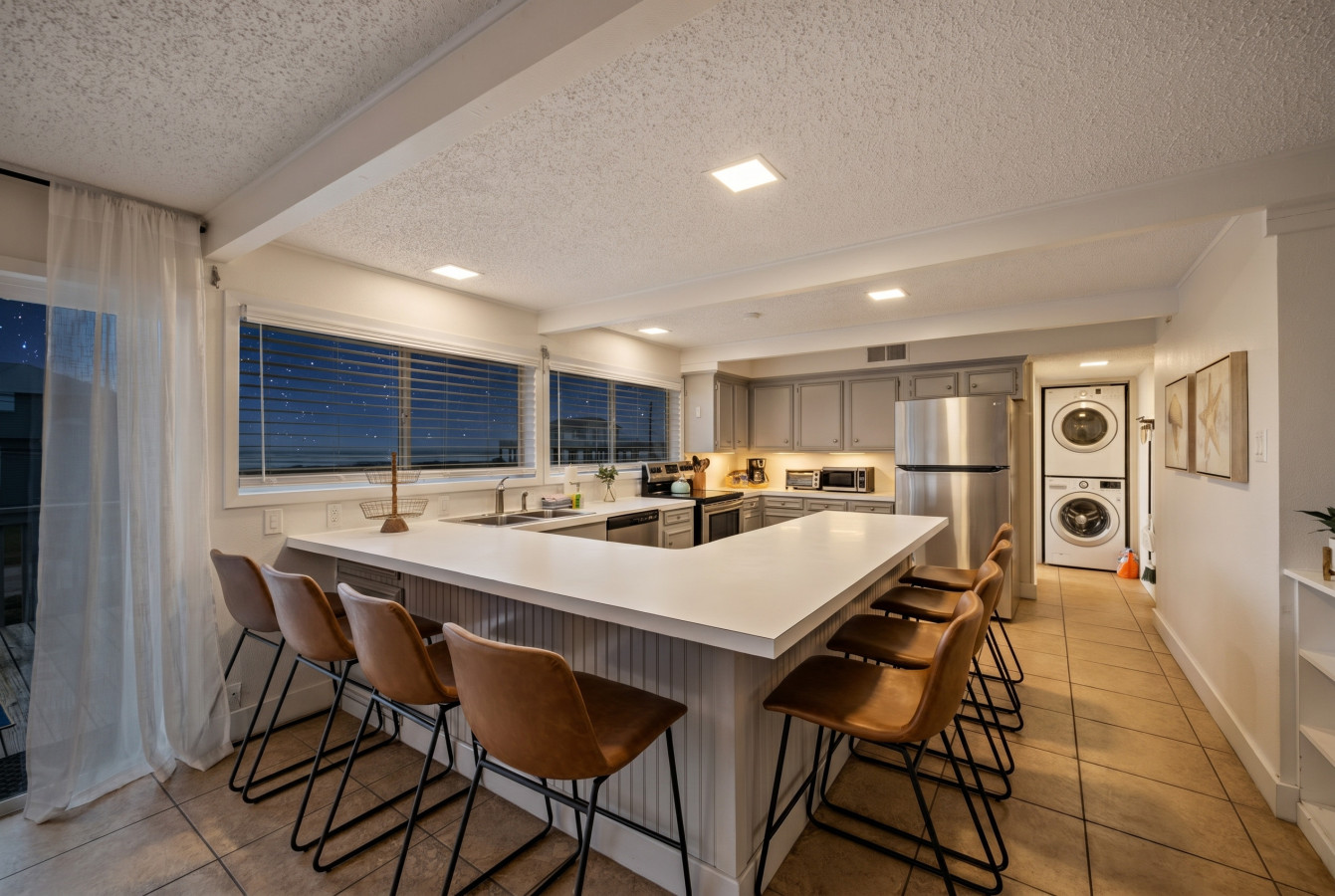 Culinary creativity flourishes in this modern and inviting kitchen