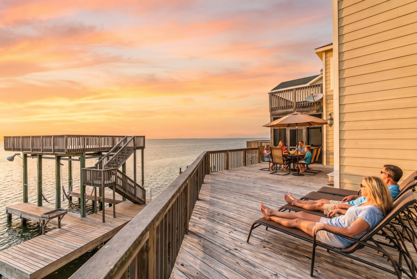 Plenty of deck space for outdoor meals and sunbathing