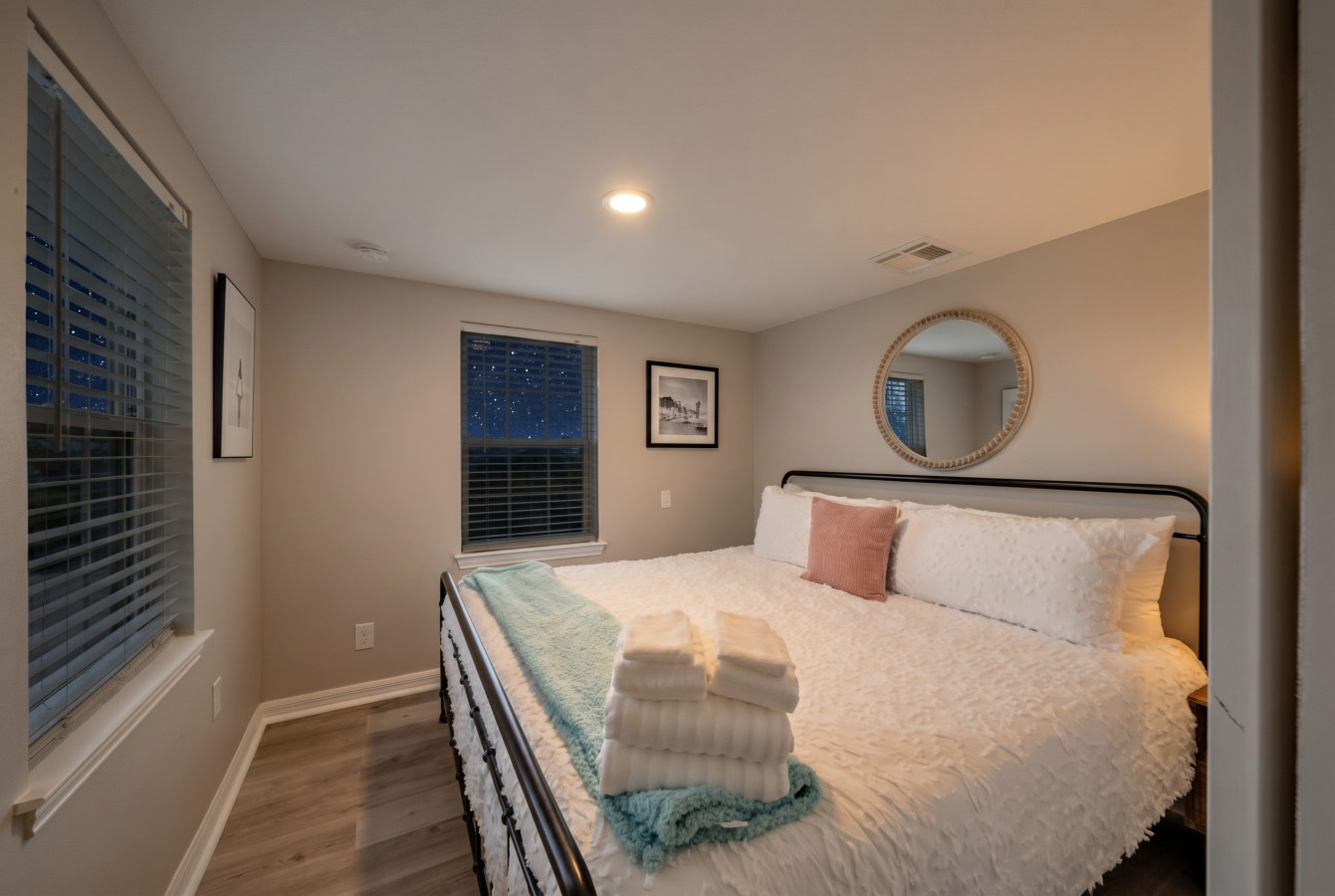 Where pillows become clouds with this king-sized bed