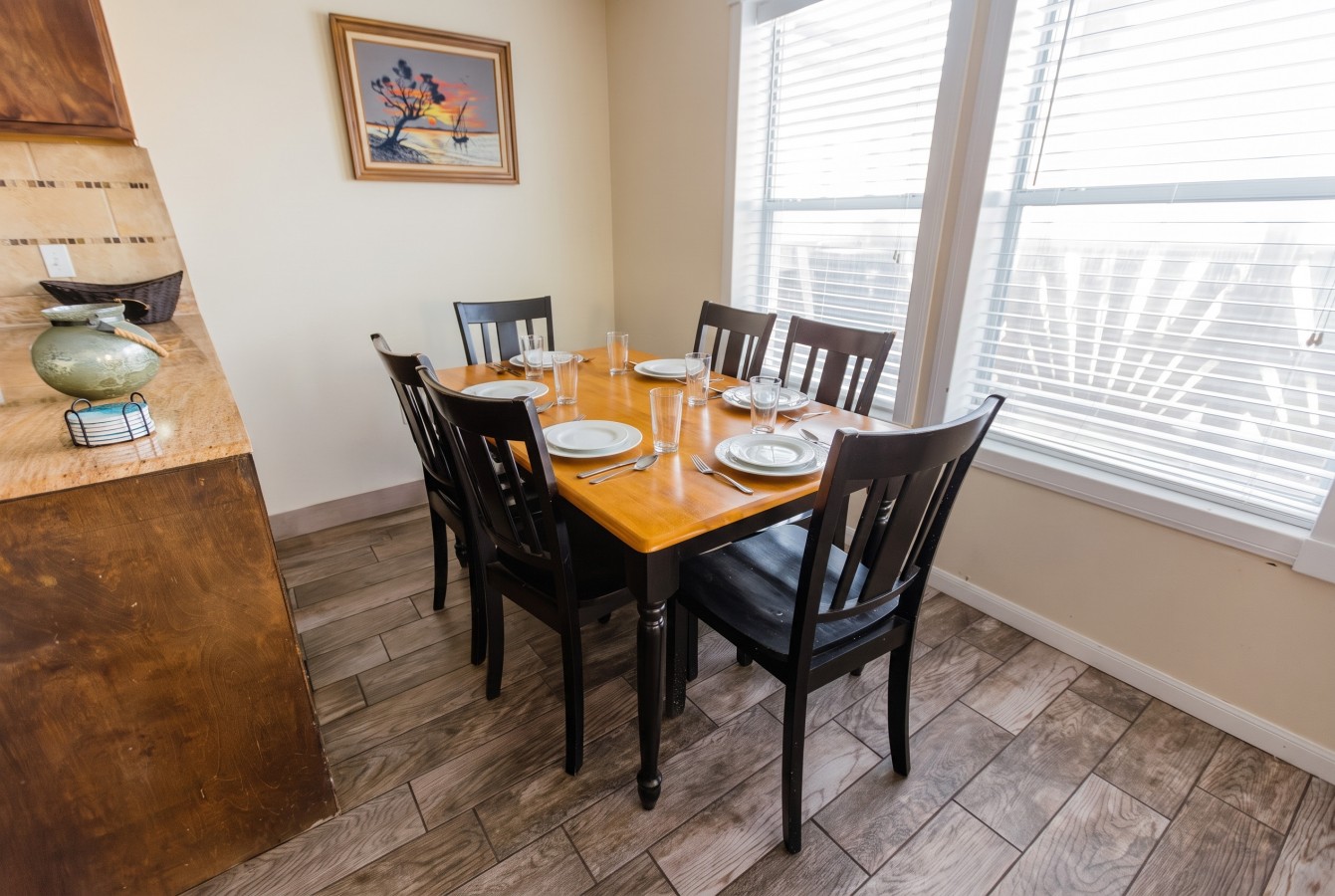 This is the main dining area of the home