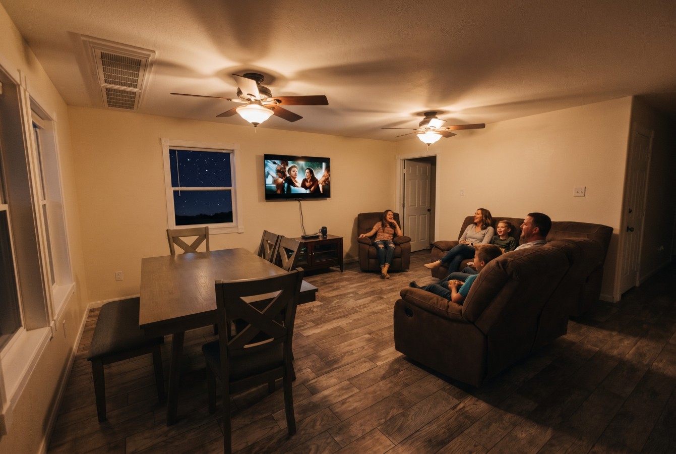 This is the main living room area of the home