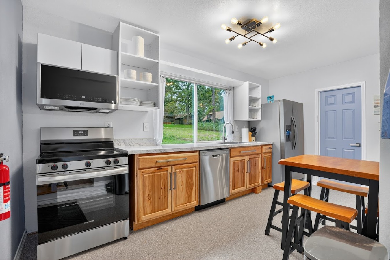 Whip up delicious meals in this charming kitchen