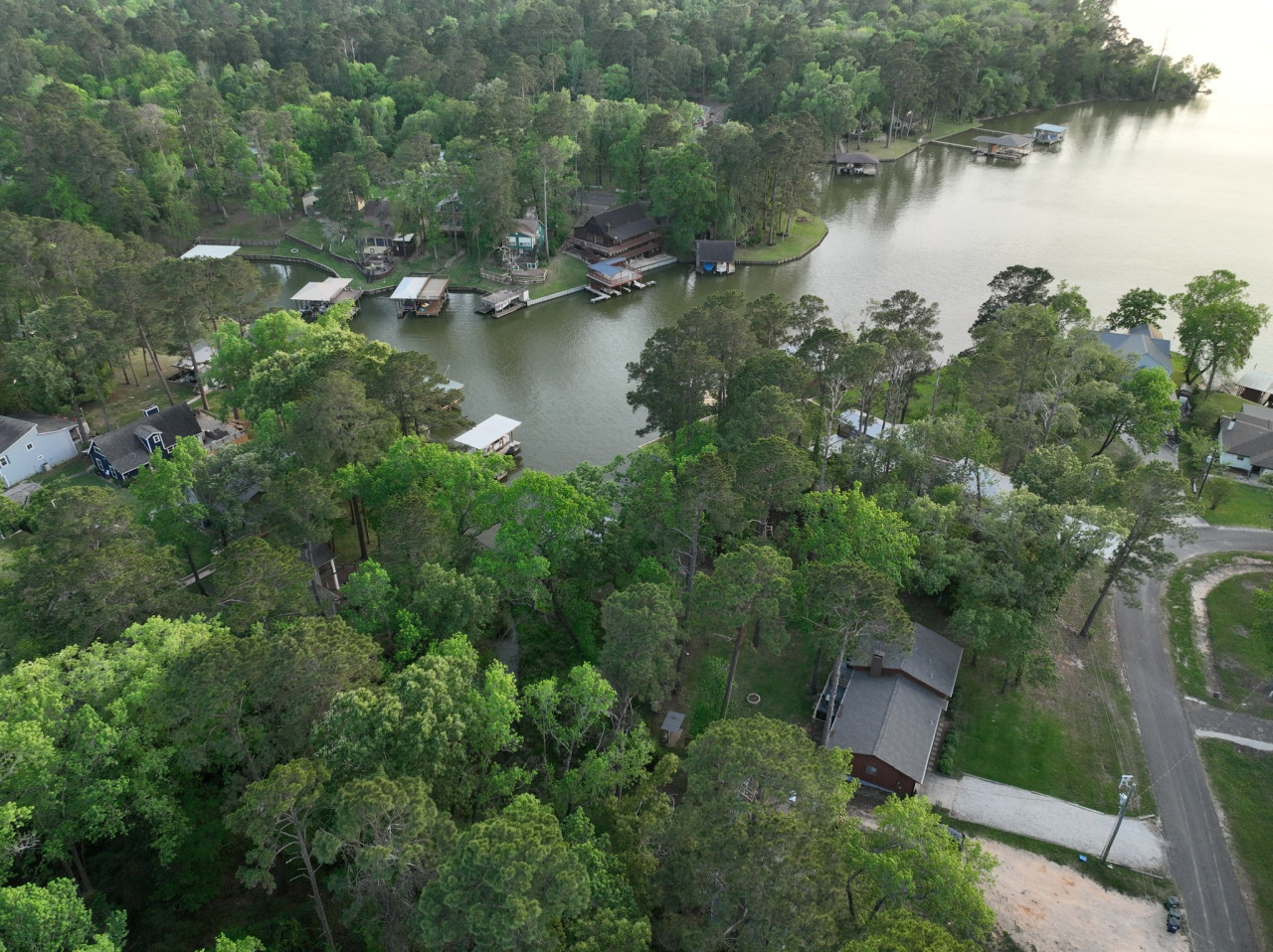 The nearby cove, taken from a drone