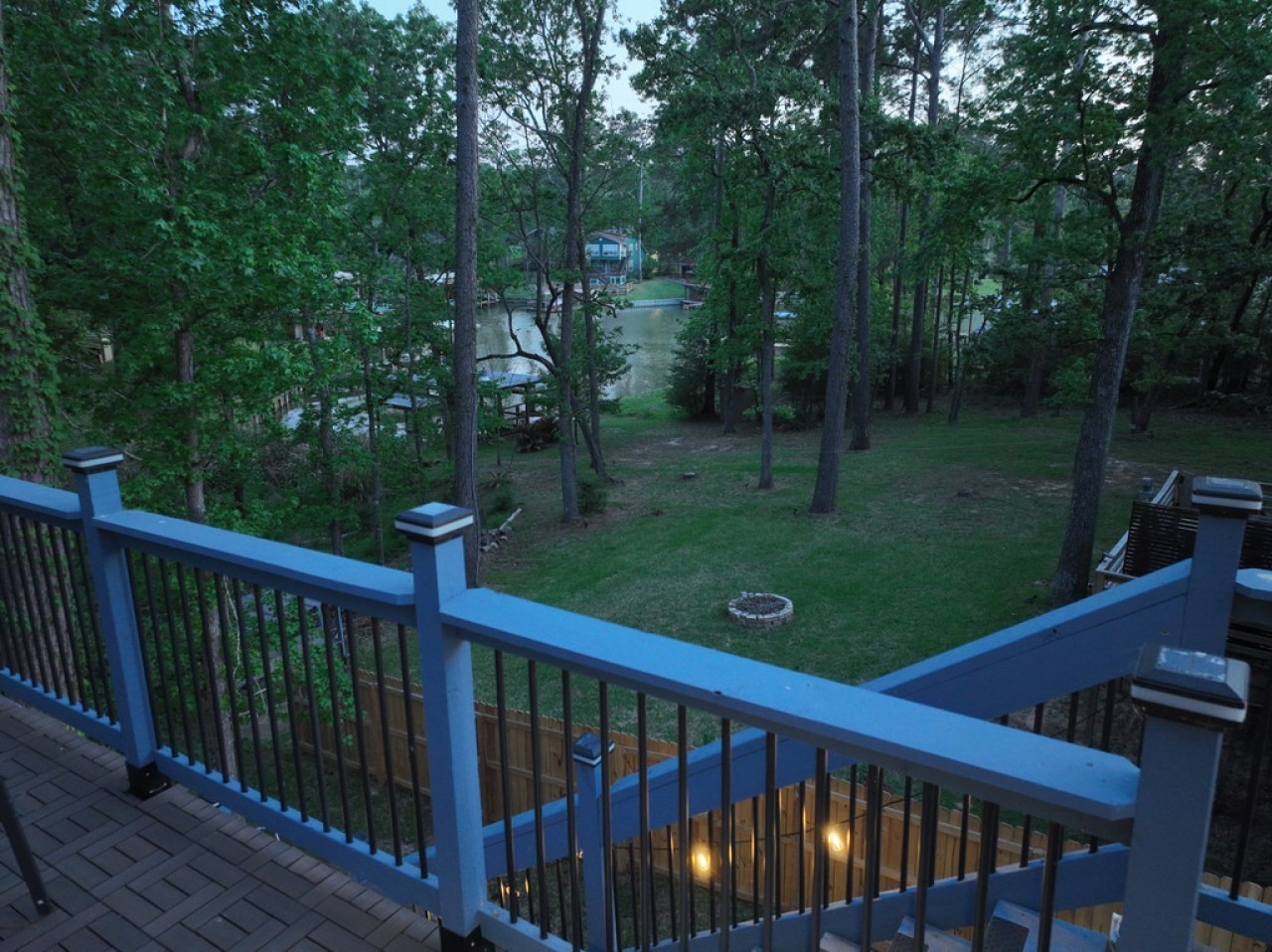 Lake cove view from the rooftop deck