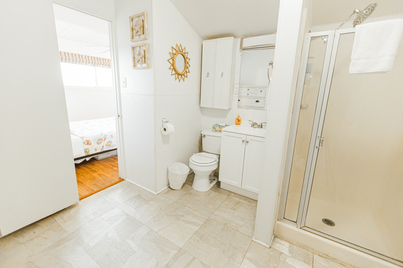 Unwind in this beautiful bathroom