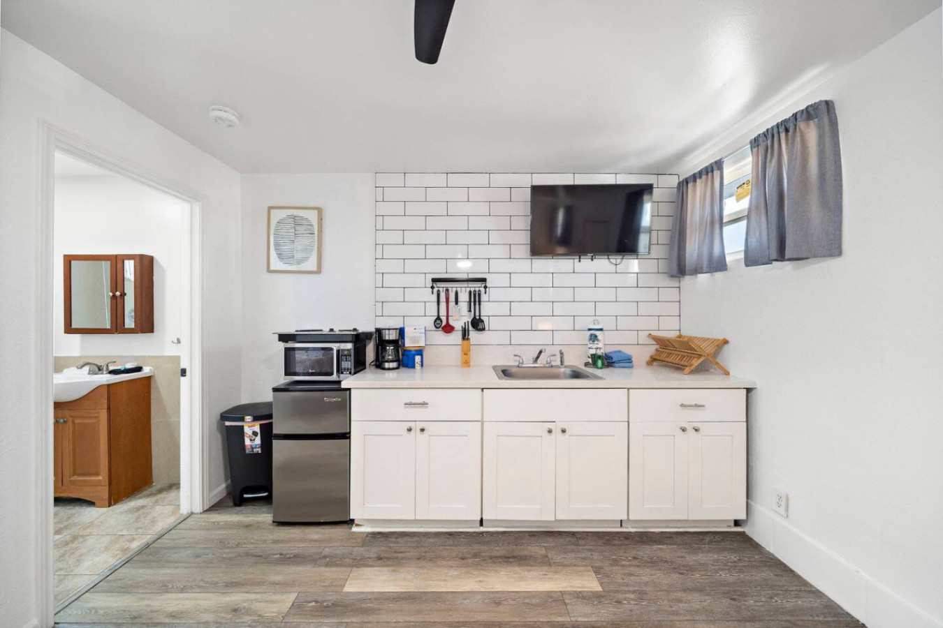 Whip up delicious meals in this charming kitchen