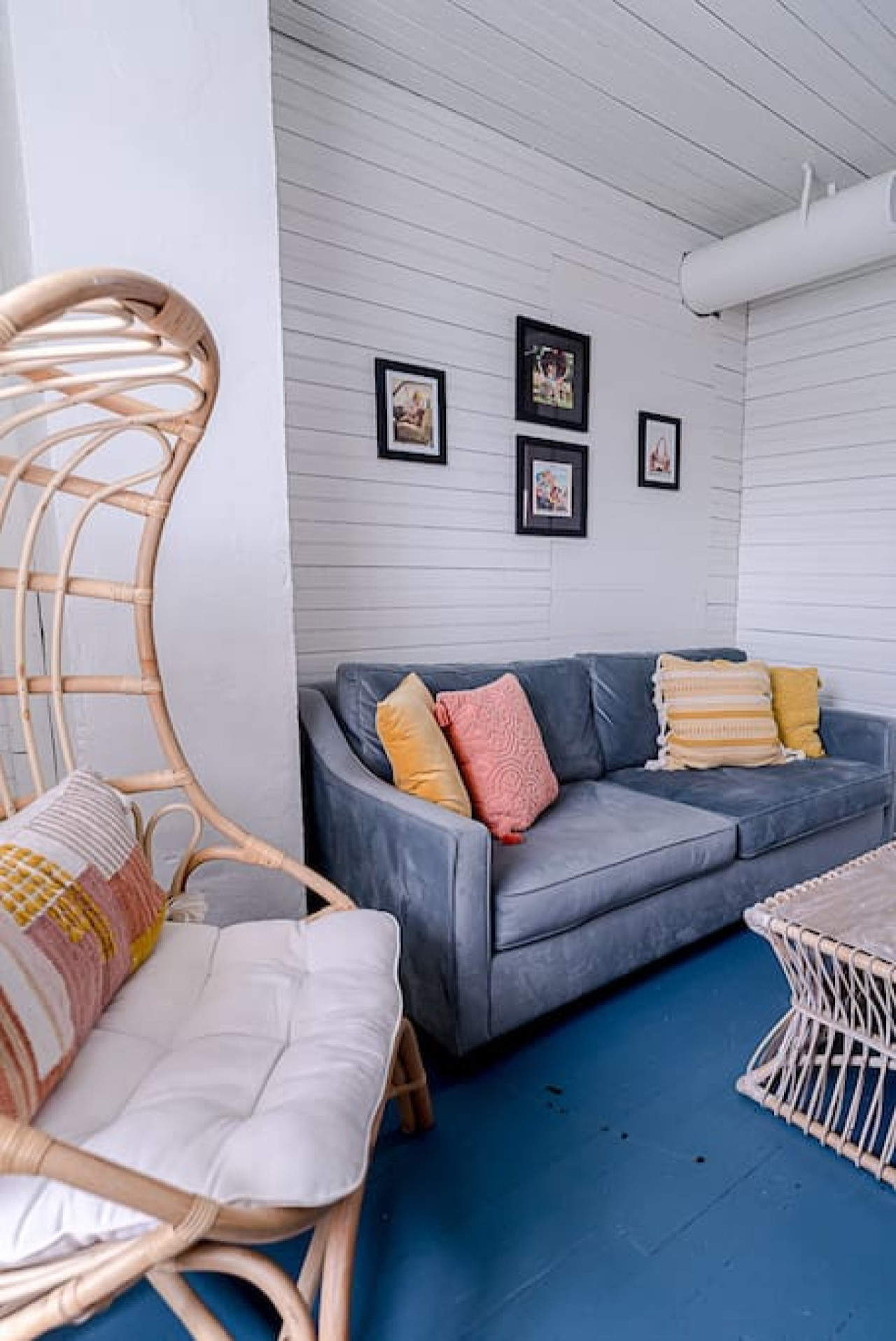 Curl up with a good book in the inviting living room