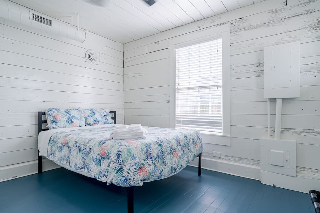 This bedroom has a king-sized bed