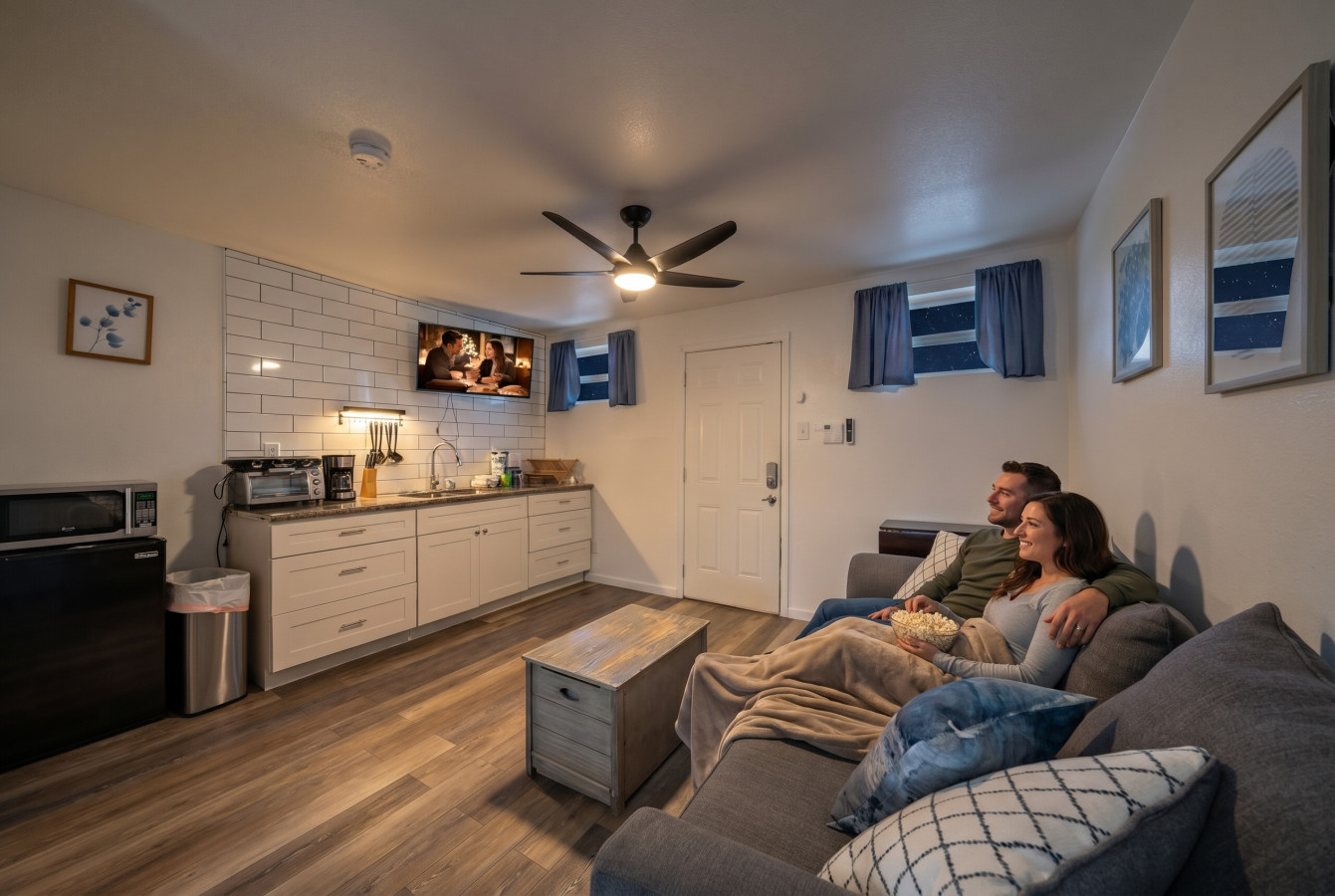 This is the main living room area of the home