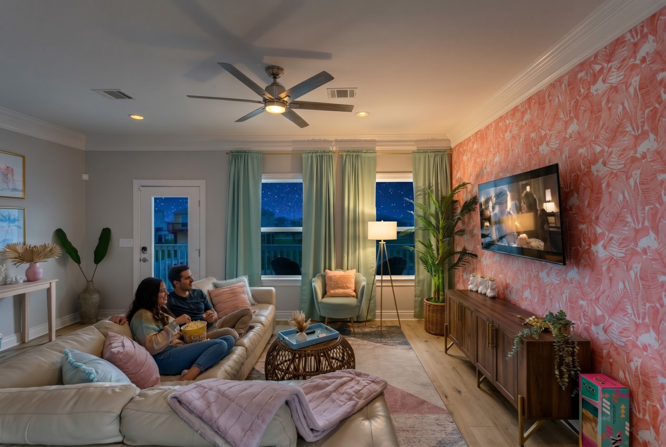 Cozy up for a movie night with the whole family!