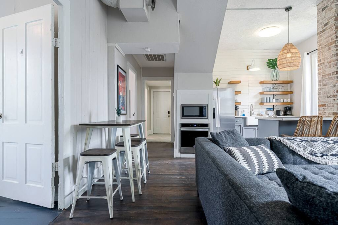 Curl up with a good book in the inviting living room