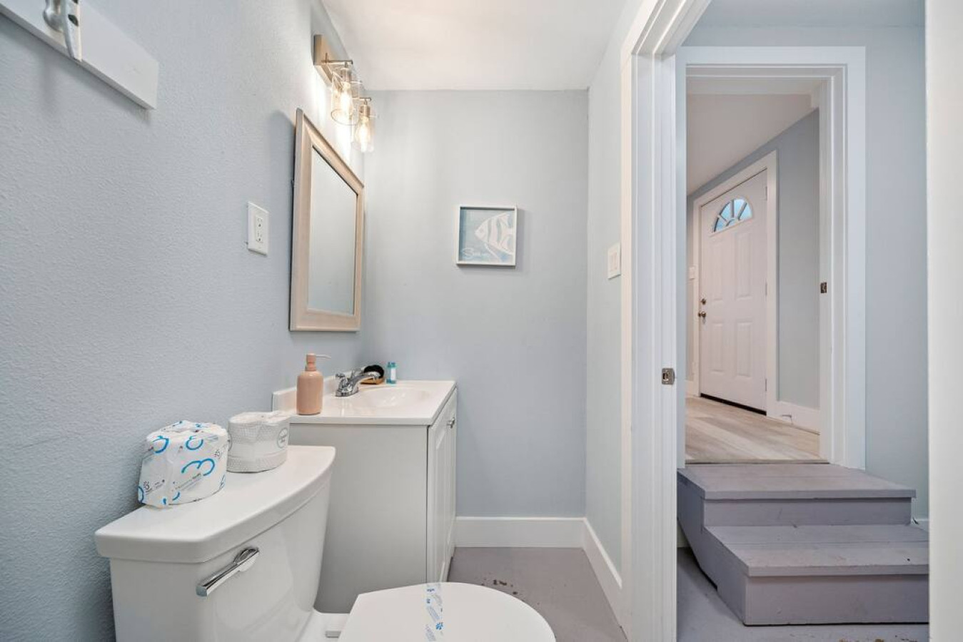 This bathroom is shared by several bedrooms