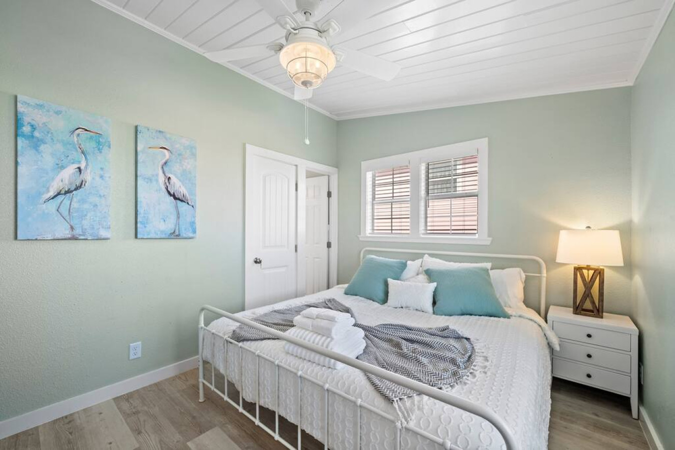 This bedroom has a king-sized bed