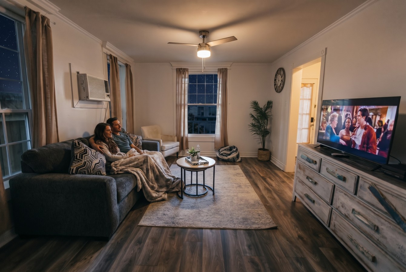 Cozy up for a movie night with the whole family!