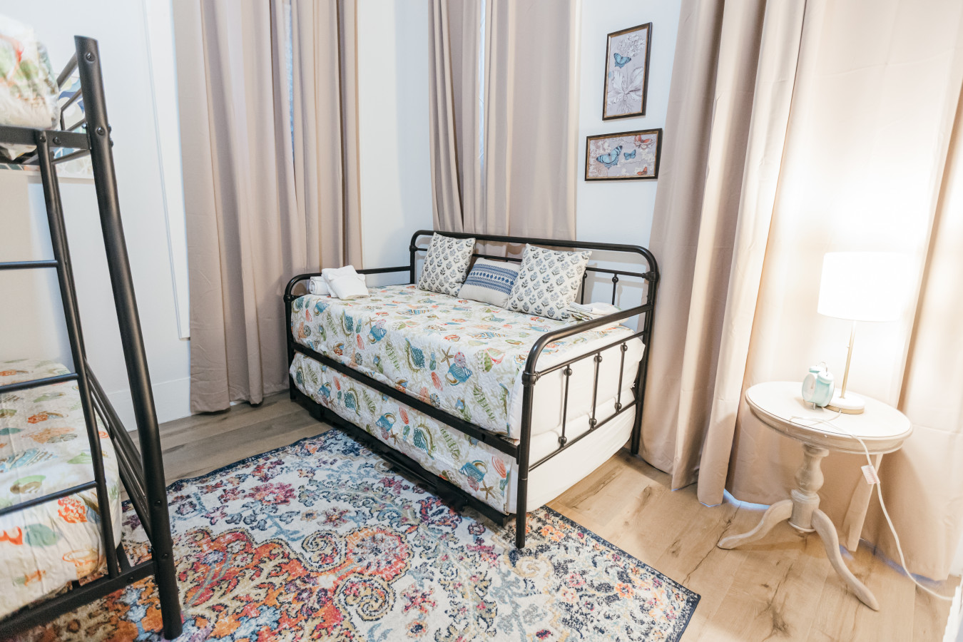 njoy a comfortable night's sleep with the convenient pull-out trundle