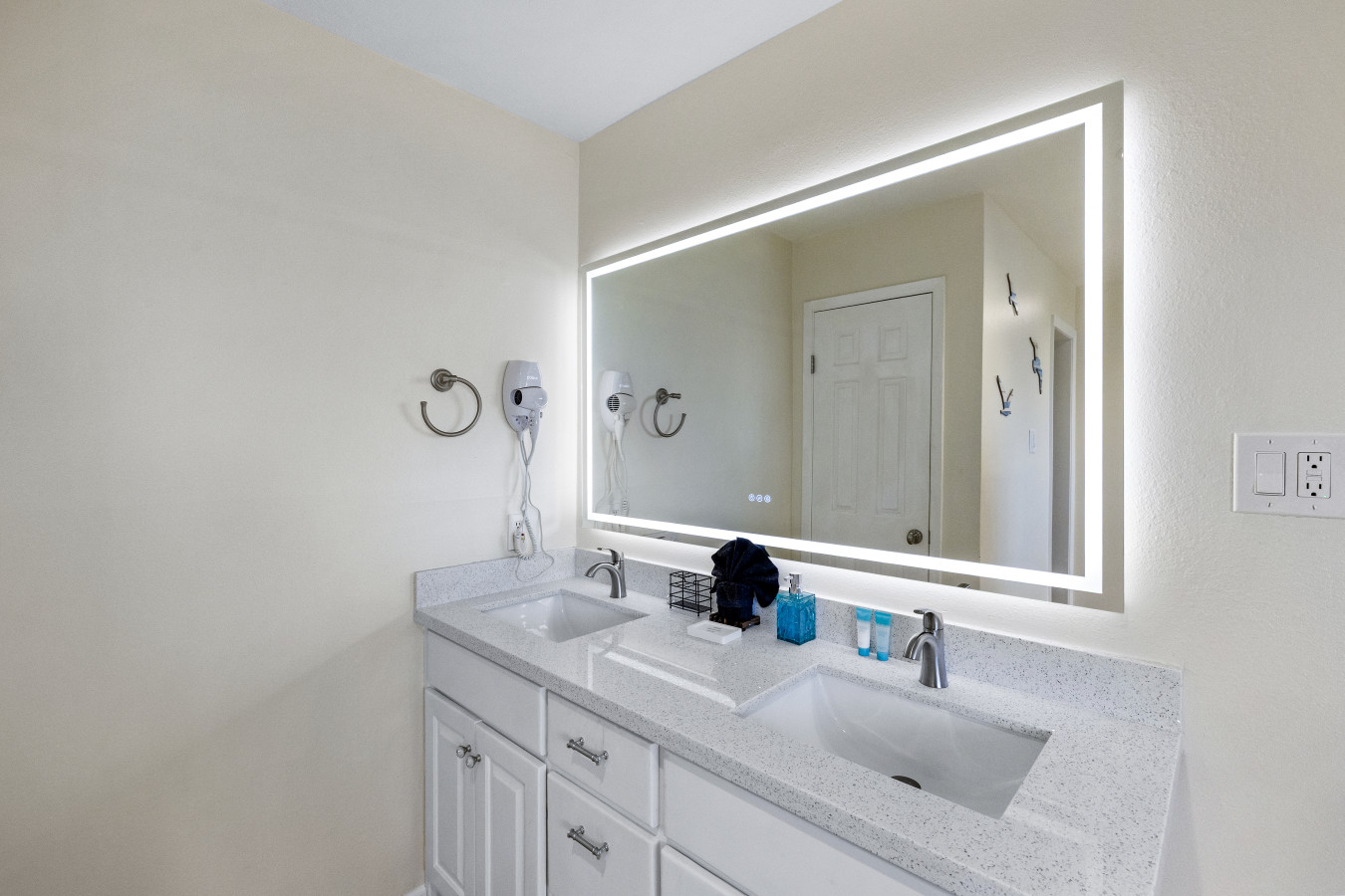 Double sink vanity with plenty of storage