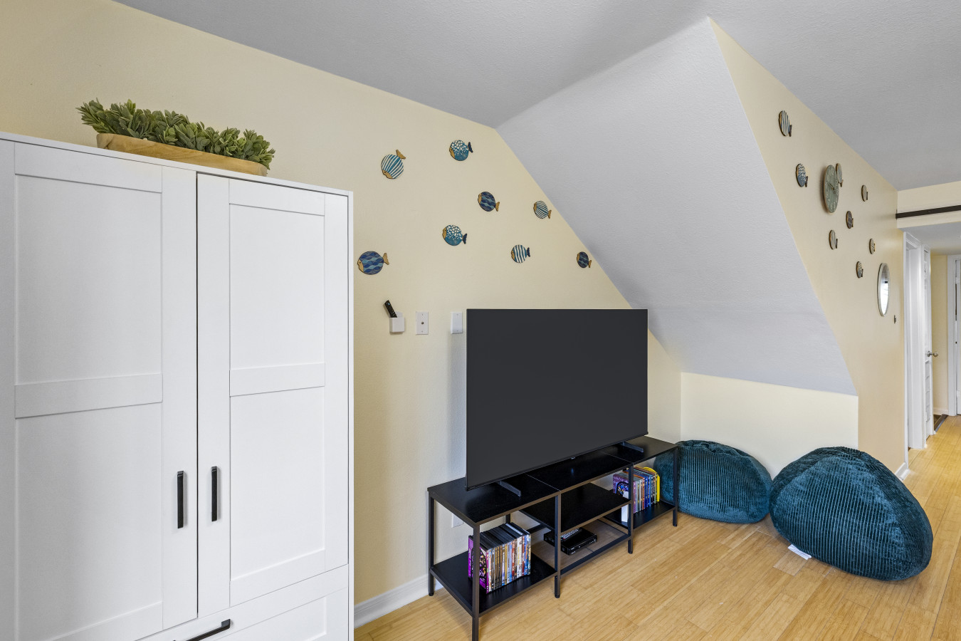 Perfect group sleeping space with bunks and seating area