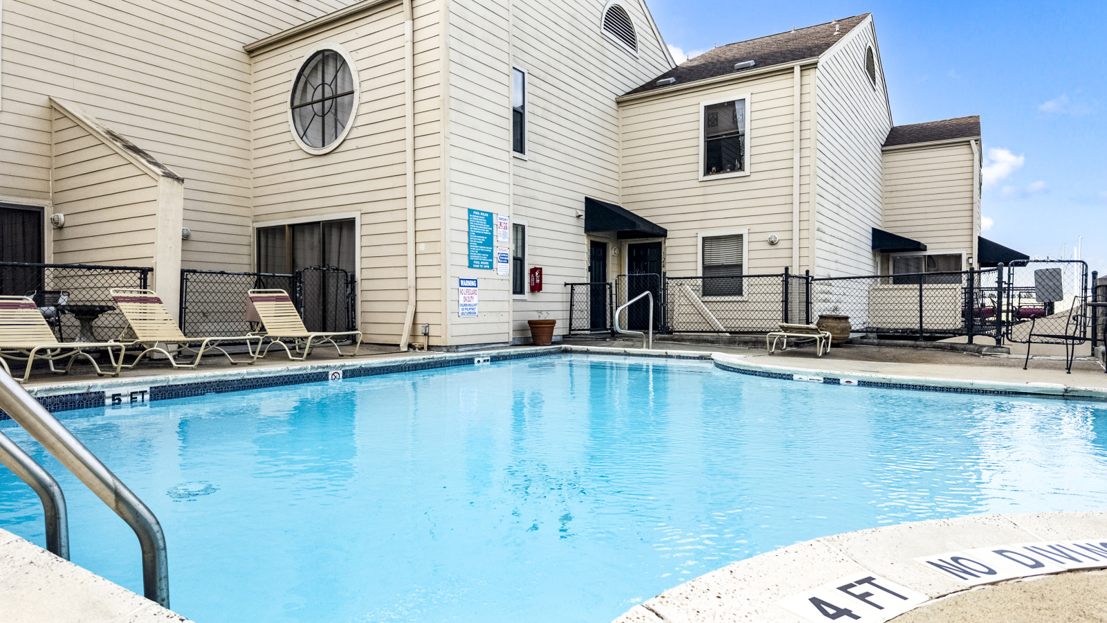 Enjoy a swim with peaceful water views