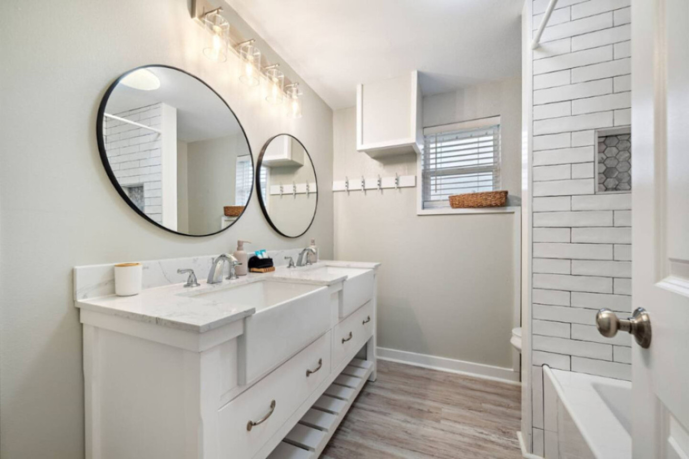 This bathroom offers a place to relax after a long day