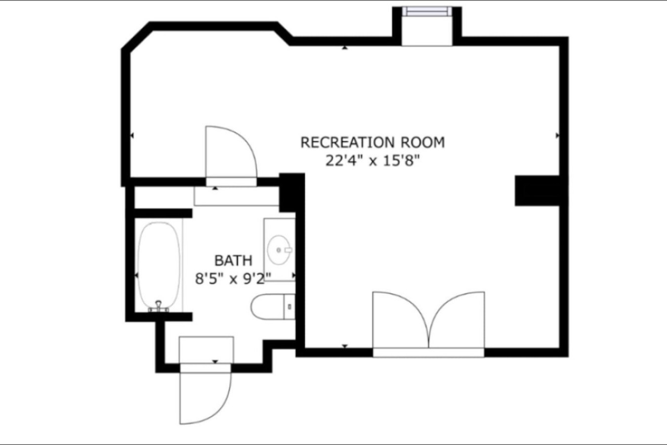 A floor plan of the first floor for your convenience