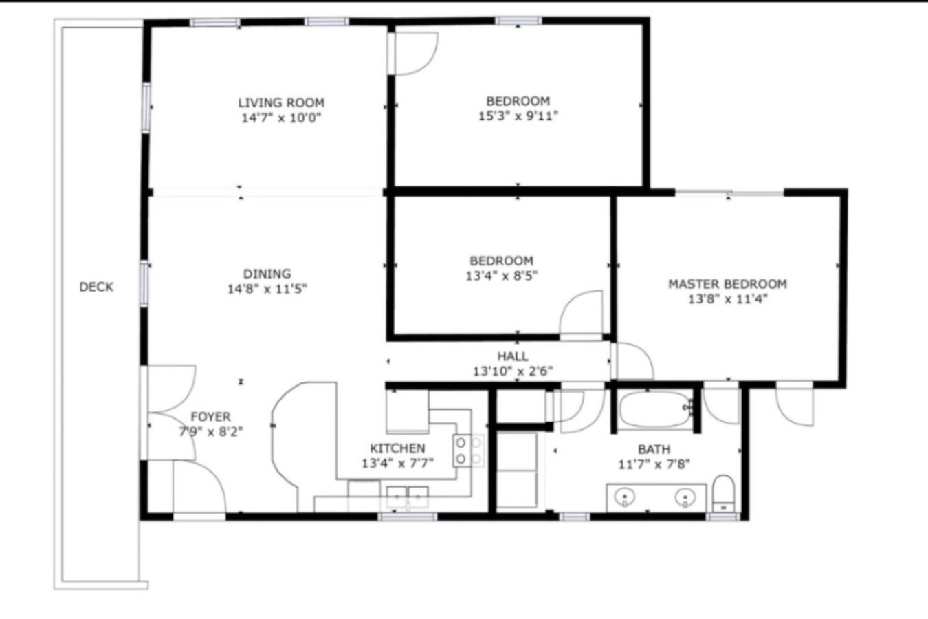 Floor plan for the main living area