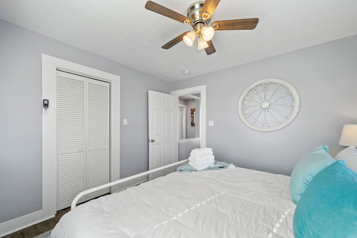 A relaxing retreat awaits in this comfy bedroom