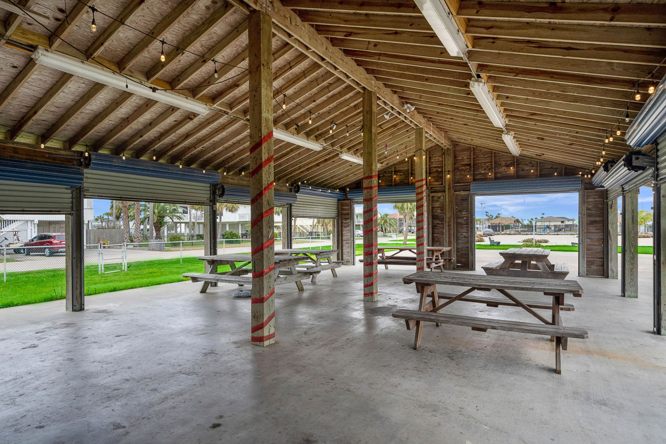 Additional tables and seating available at Jamaica Beach City Park!