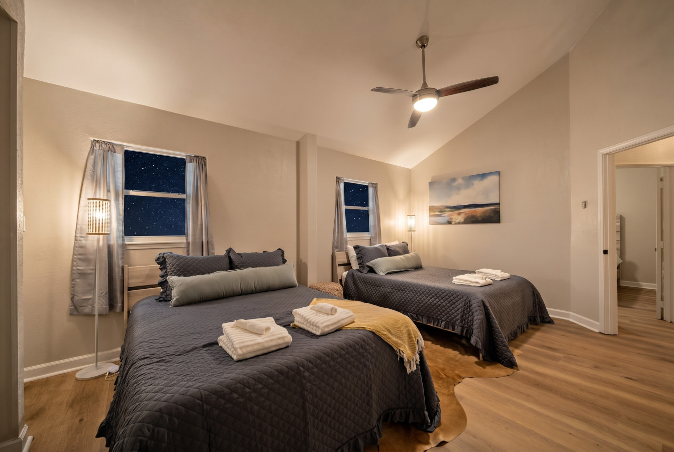 Imagine drifting off to sleep in this bedroom
