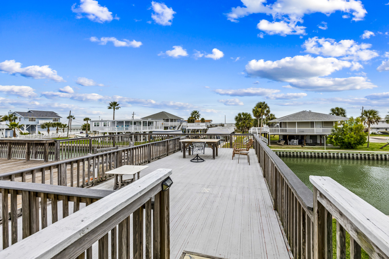 Enjoy peaceful water views from this open-air deck