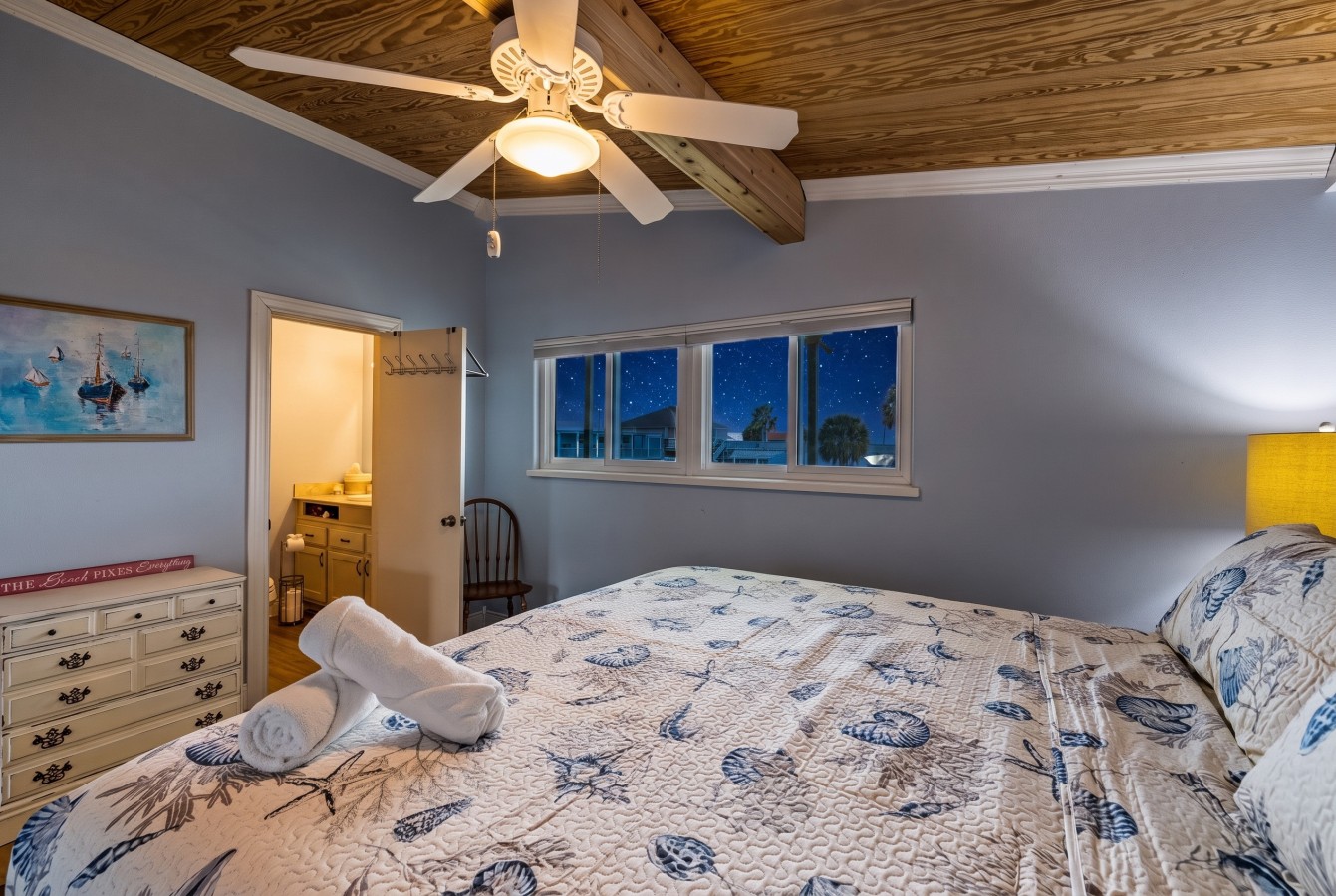 A cozy bedroom designed for rest and relaxation