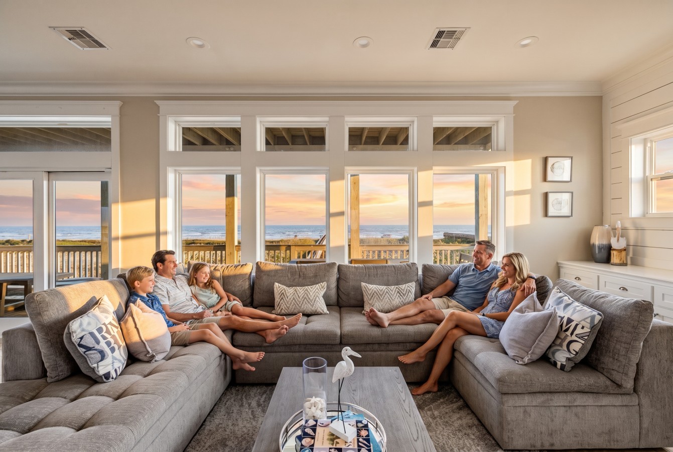 Curl up with a good book in the inviting living room