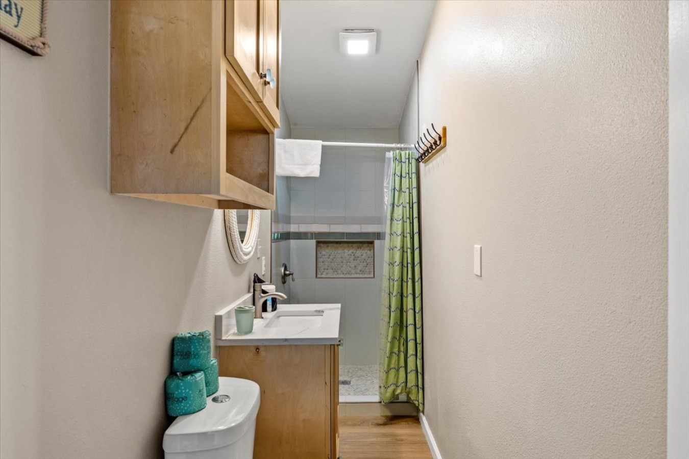 Refresh and rejuvenate in this bright bathroom