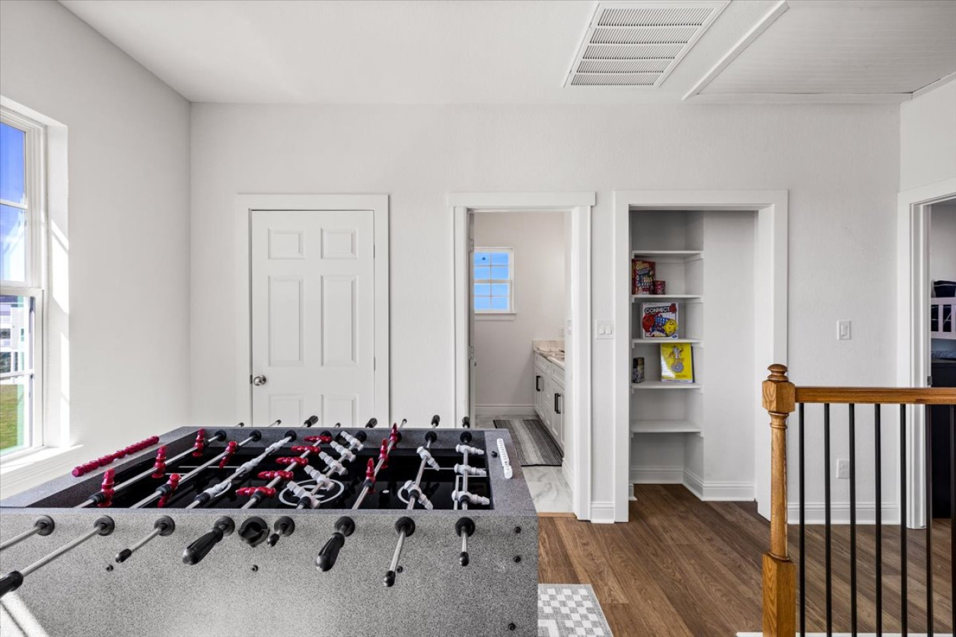 Game-ready space with scenic views