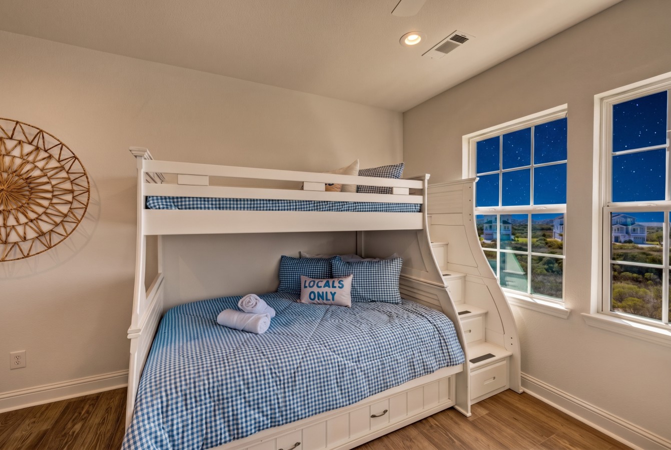 Bunk room designed for fun and relaxation