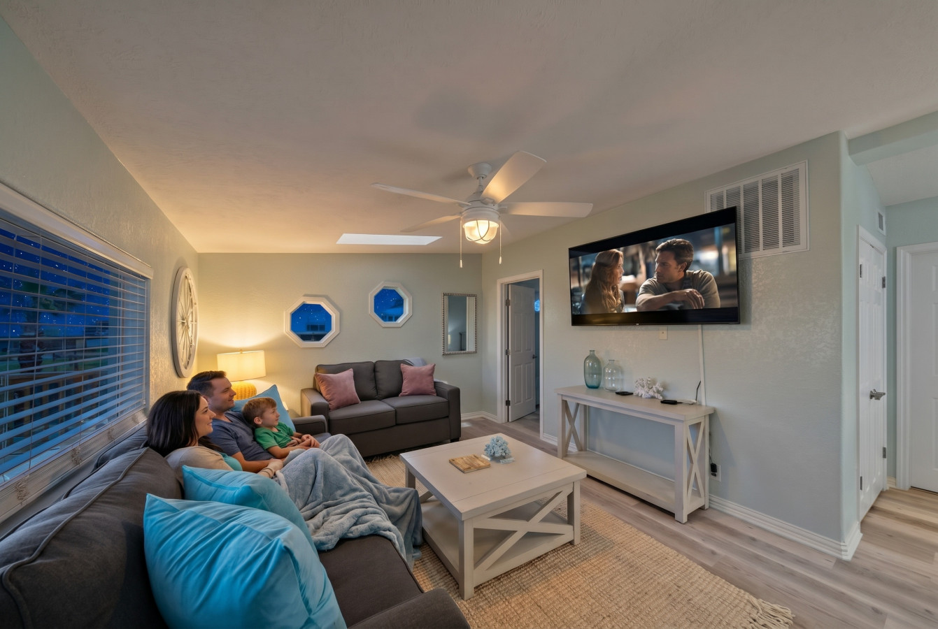 Unwind in style and comfort in our meticulously designed living room
