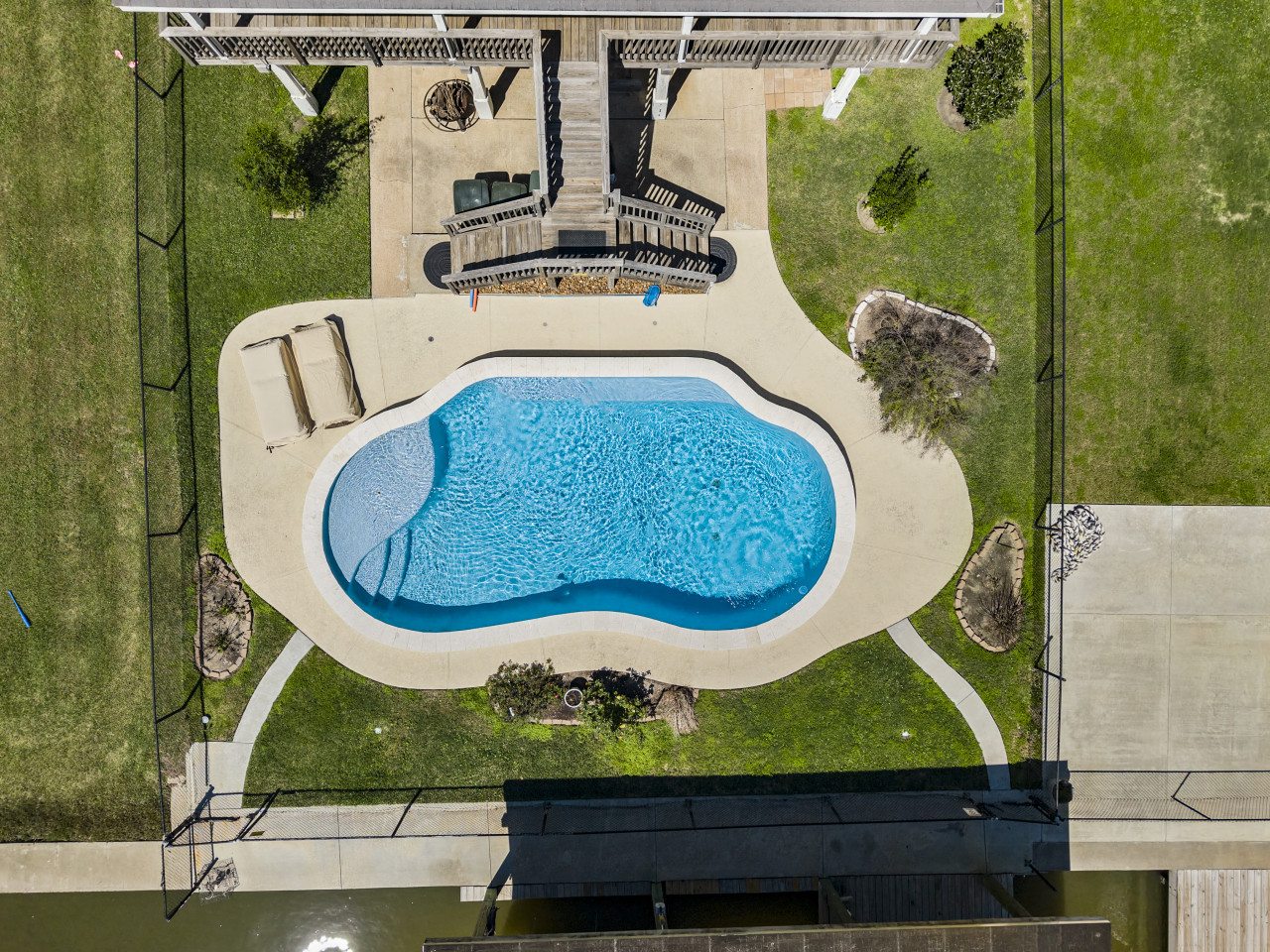 Enjoy a full view of the beautifully designed outdoor layout
