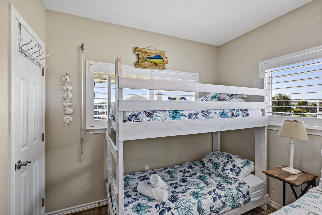 Cozy bunk beds make this a great space for group stays